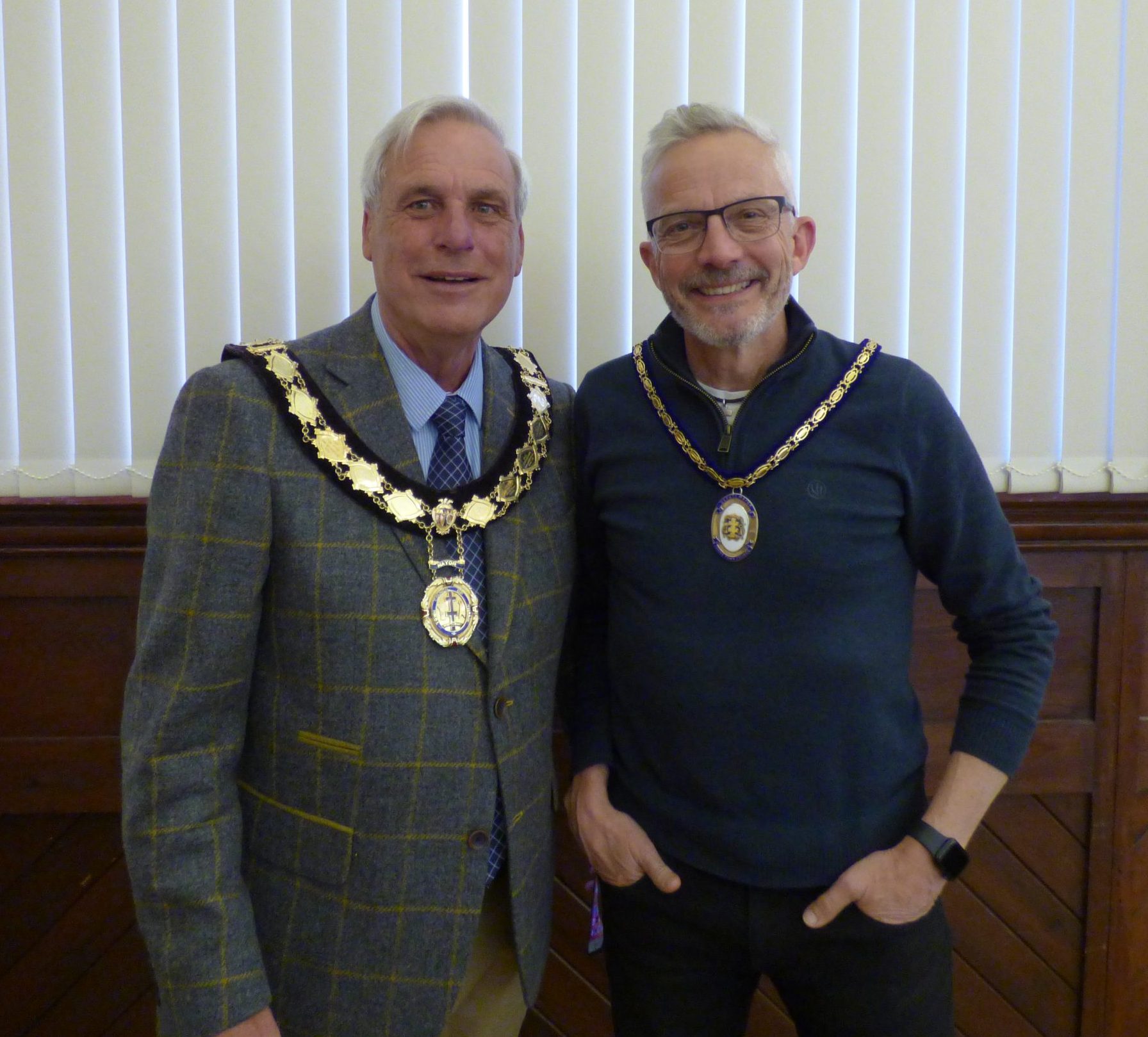 Town Mayor Cllr Adrian Dite (right) with Deputy Town Mayor Cllr Andy Gilbert (left)
